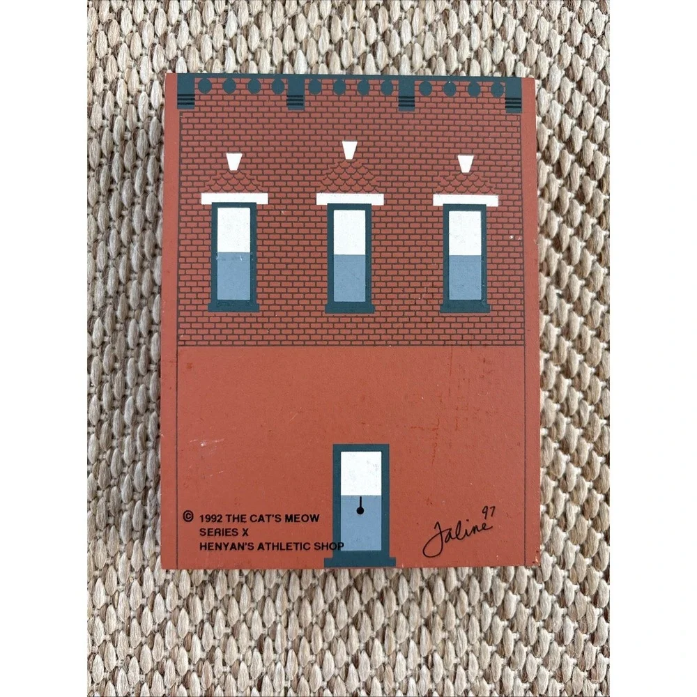 Cats Meow Village Series X Henyans Athletic Shop Retired 1997
